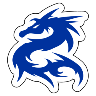 Tribal Dragon Sticker (Blue)